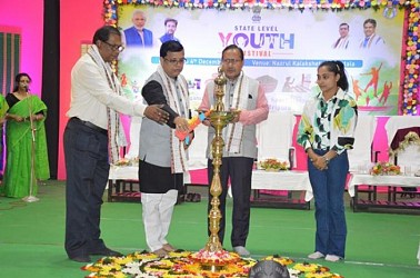 CM Manik Saha inaugurated 3-day-long Juba Utsav at Nazrul Kalakshetra. TIWN Pic Dec 2